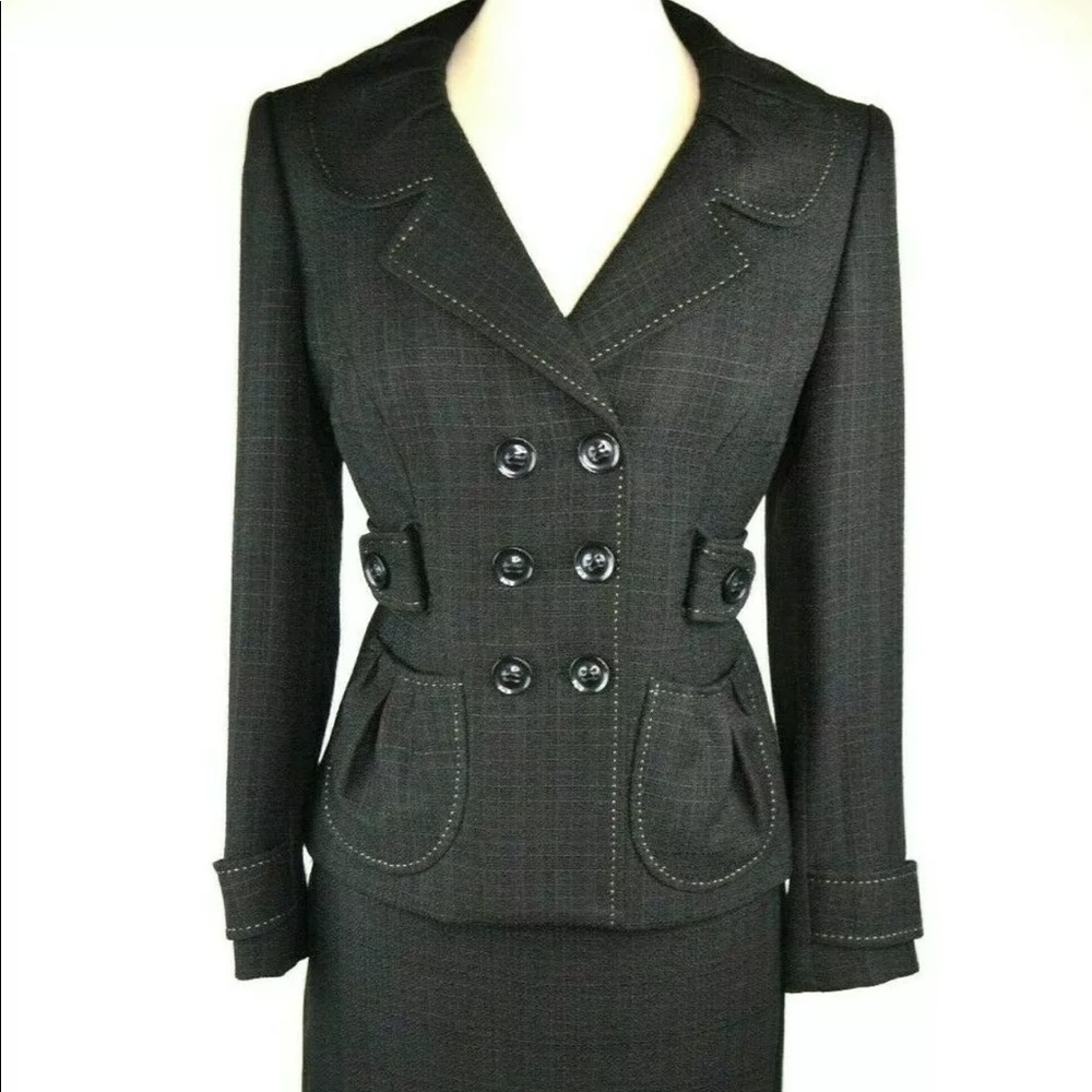 Anne Klein 10P Black Skirt Suit
